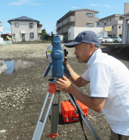 敷地調査測量・境界確定測量イメージ画像